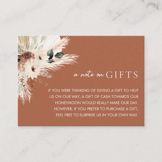 Carte D'accompagnement Boho Rustic Flora Mariage Wishing Well Cadeaux Car (Devant)