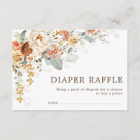 Boho Rustique Chute Brûlé Orange Feuillette Floral
