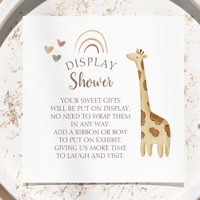 Carte D'accompagnement Boho Safari Baby shower d'aquarelle douche (Créateur téléchargé)