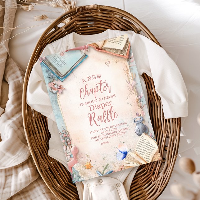 Carte D'accompagnement Boho Storybook Diapper Raffle (Créateur téléchargé)