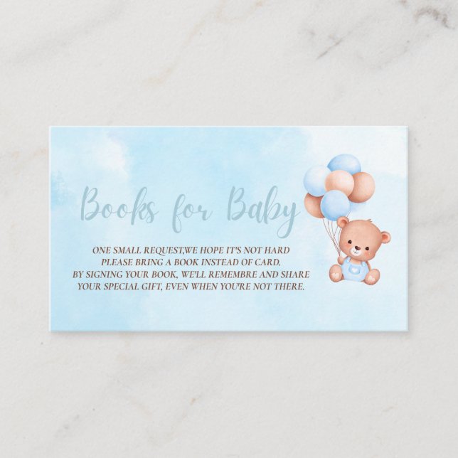 Carte D'accompagnement Boho Teddy Bear Baby showers Livres Pour Bébé (Devant)