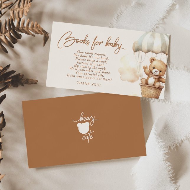 Carte D'accompagnement Boho Teddy livres d'ours pour bébé (Créateur téléchargé)