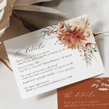 Boho Terracotta Dahlia Floral Mariage élégant
