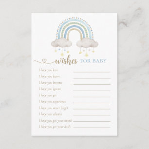 Carte D'accompagnement Boho Watercolor Rainbow Baby showers souhaits