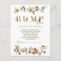 Boho Waterolor Floral Baby shower Bump Jeu