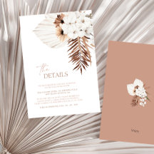 Boho White Orchidées Pampas Grass Mariage Détails
