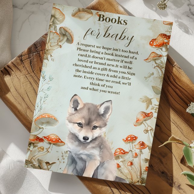Carte D'accompagnement Boho Woodland Baby showers Livres pour bébé (Créateur téléchargé)