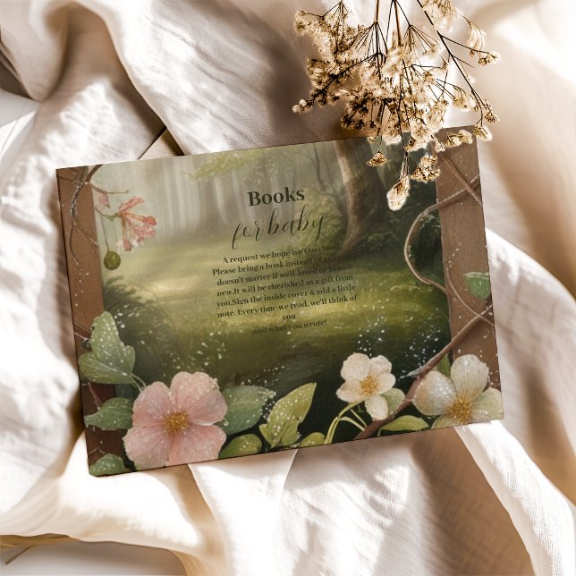 Carte D'accompagnement Boho Woodland Forest Livres pour Baby (Créateur téléchargé)