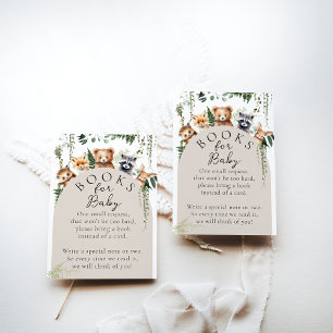 Carte D'accompagnement Bois Animaux Baby showers modernes Livre