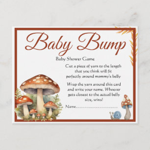 Carte D'accompagnement Bois Champignons Baby Bump baby shower Jeu