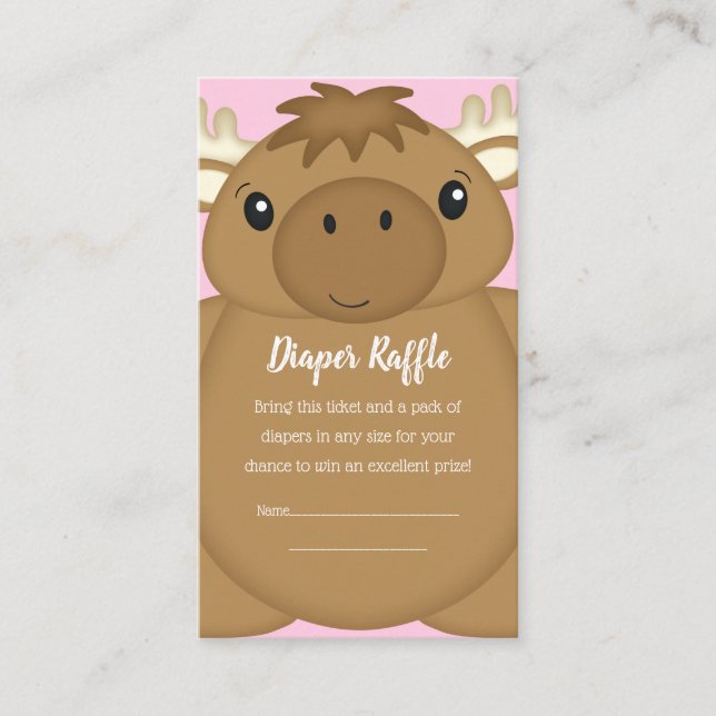Carte D'accompagnement Bois du Baby shower de l'orignal (Devant)