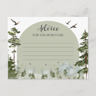 Carte D'accompagnement Bois Pine Tree Forest Mountain Conseils pour maman