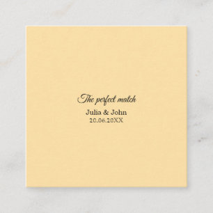 Carte D'accompagnement Boîte d'allumettes Mariage Parfait – Édition Premi