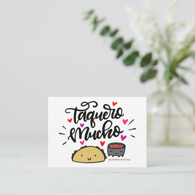 Carte D'accompagnement Boîtes Cadeaux Taquero Mucho (Debout devant)
