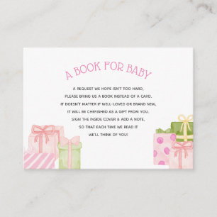 Carte D'accompagnement Boîtes d'aquarelle rose pour boîtier de demande po