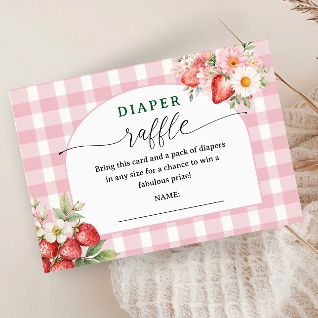 Carte D'accompagnement Boîtier à fraise Baby shower à fraise (Créateur téléchargé)