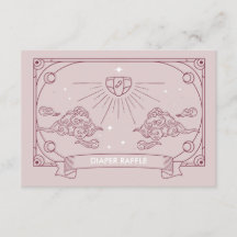 Boîtier à rabat Baby shower Tarot rose