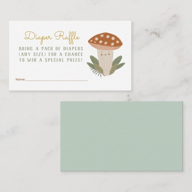 Carte D'accompagnement Boîtier à rousseur de petit champignon (Devant / Derrière)