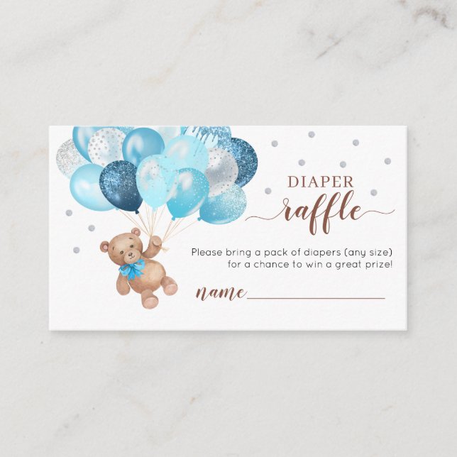 Carte D'accompagnement Boîtier de Baby shower à rayonnages de l'ours en p (Devant)