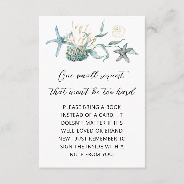 Carte D'accompagnement Boîtier de demande de Baby shower de méduse (Devant)