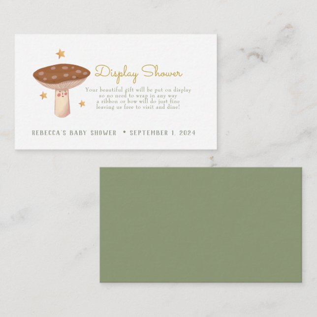 Carte D'accompagnement Boîtier de douche à l'écran de champignons de la f (Devant / Derrière)