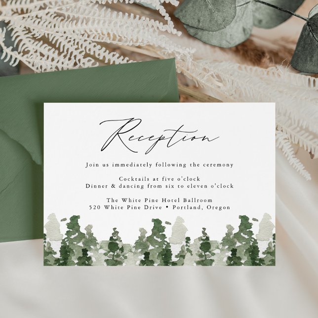 Carte D'accompagnement Boîtier de mariage de la forêt de pins rustique (Créateur téléchargé)