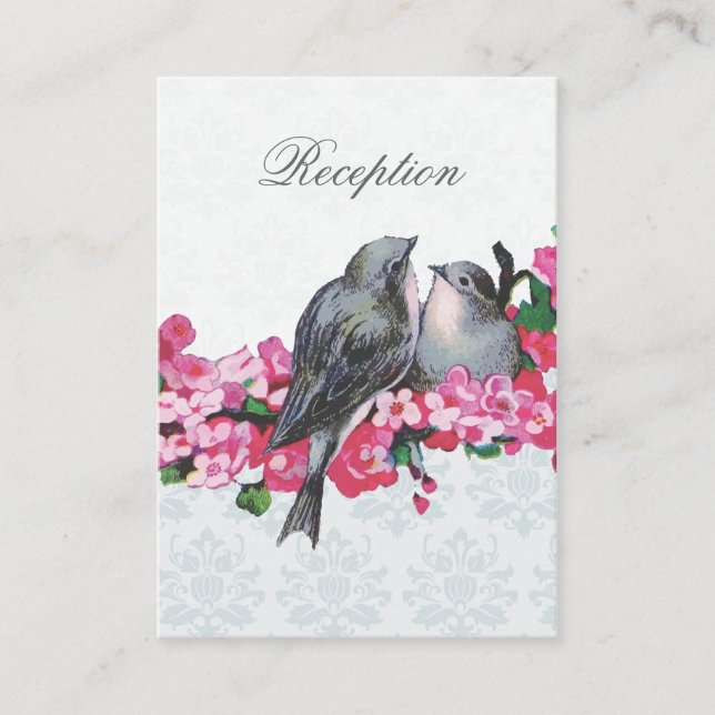 Carte D'accompagnement Boîtier de réception de mariage pour oiseaux Vinta (Devant)