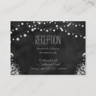 Carte D'accompagnement Boîtier de réception noir Chalkboard String