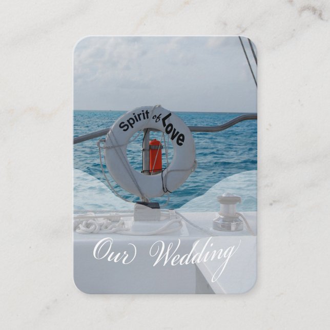 Carte D'accompagnement Boîtier d'invitation de mariage de bateau (Devant)