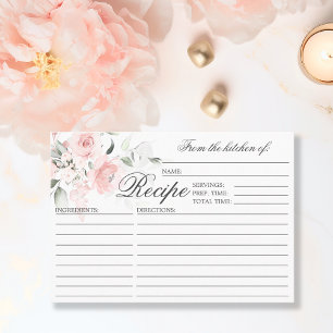 Carte D'accompagnement Boîtier RECEPE Fête des mariées florale Aquarelle