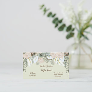 Carte D'accompagnement Boîtier Rose Sage Green et Crème Aquarelle