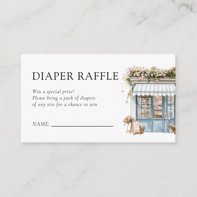 Carte D'accompagnement Bonjour Bébé French Baby shower Déchets Raffle (Devant)