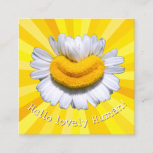 Carte D'accompagnement "Bonjour bel Humain !" Sourire de Camomille Soleil