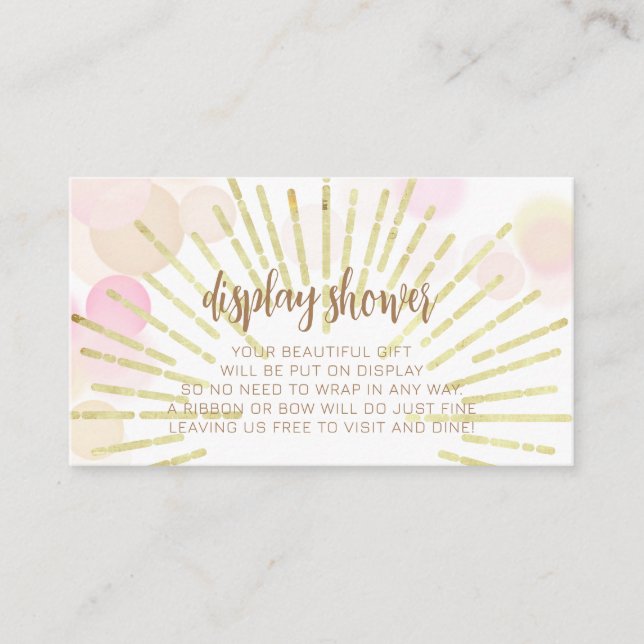Carte D'accompagnement Bonjour Sunshine Boho Moderne Happy Baby Girl Douc (Devant)