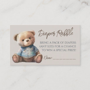 Carte D'accompagnement Bonnet de Baby shower de plongée de l'ours moderne