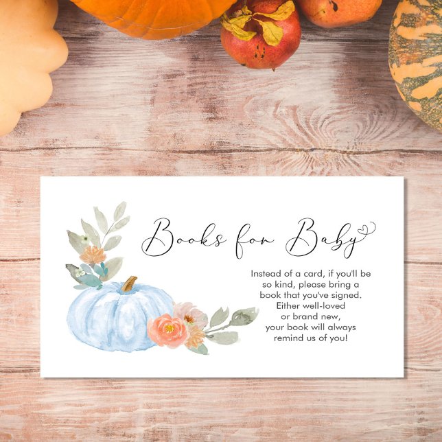 Carte D'accompagnement Books Citrouille Pour Baby shower (Créateur téléchargé)