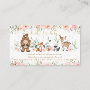 Carte D'accompagnement Books de bois rose pâle pour Baby shower
