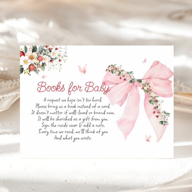 Carte D'accompagnement Books de livres pour bébé Berry Sweet Pink (Créateur téléchargé)