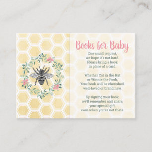 Carte D'accompagnement Books for baby library card girl pink baby shower