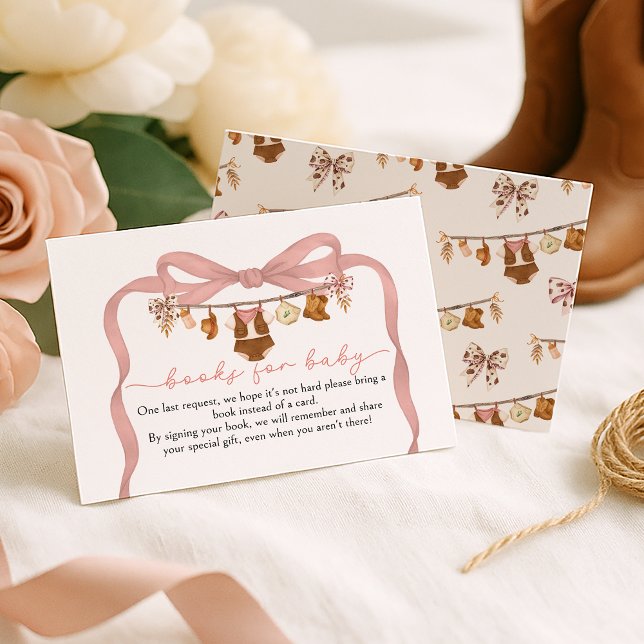 Carte D'accompagnement Books for Baby Little Cowgirl Baby Shower (Créateur téléchargé)