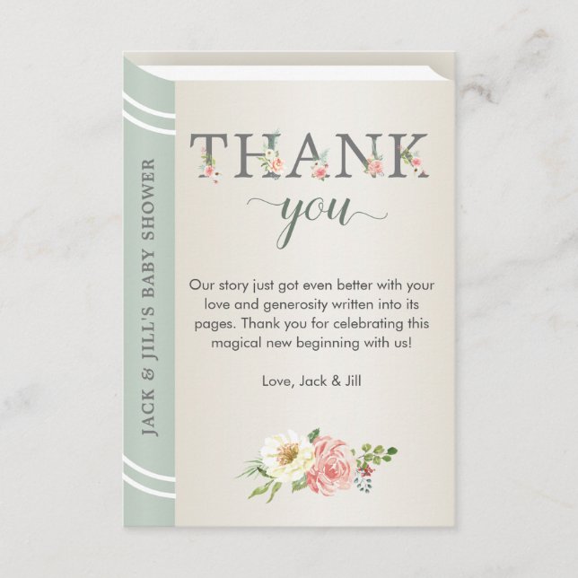 Carte D'accompagnement Books for Baby Sage Library Storybook Thank You (Devant)