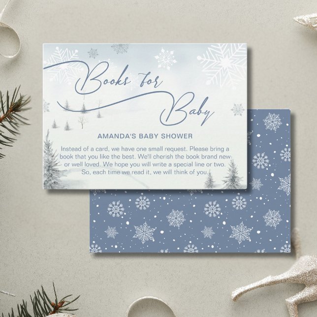 Carte D'accompagnement Books for Its Cold Outside Winter Baby Shower (Créateur téléchargé)