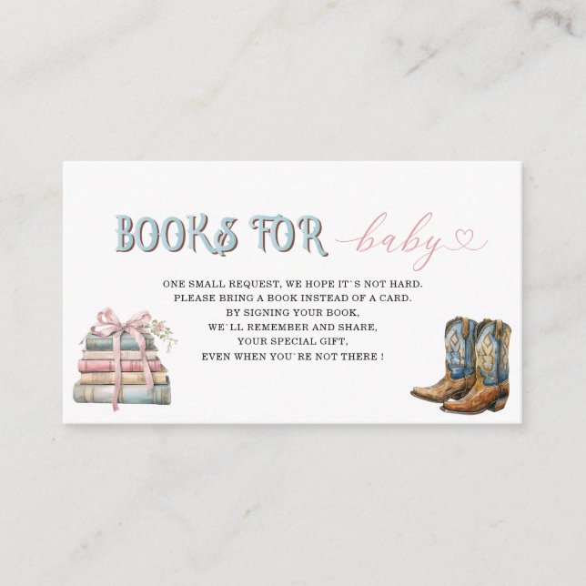 Carte D'accompagnement Boots d'aquarelle ou blocs de baby shower pour b (Devant)