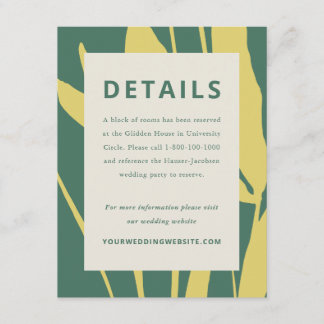 Carte D'accompagnement Botanical Sketch Citrus Wedding Enclosure Card