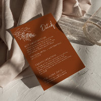 Botanique Floral Terracotta Boho Détails du Mariag