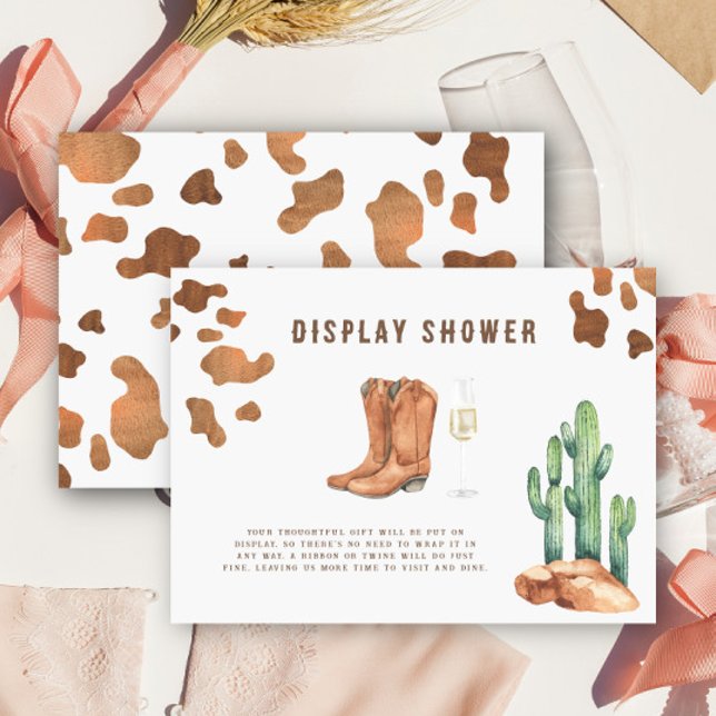 Carte D'accompagnement bottes et bulle nuptiale douche Display douche (Créateur téléchargé)