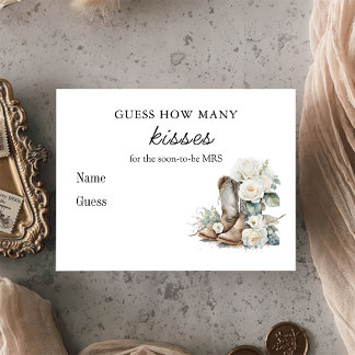 Carte D'accompagnement Bottes Florales Rustiques Jeu de Mariage Enterreme