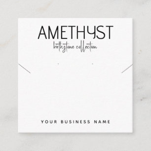 Carte D'accompagnement Boucles d'oreilles en pierre de naissance moderne 