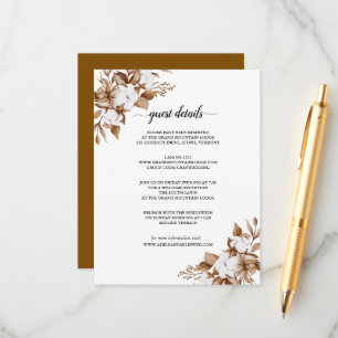 Carte D'accompagnement Bouquet de mariage moderne minimaliste d'herbe de