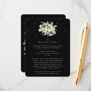 Carte D'accompagnement Bouquet de réception Black Snowberry + Eucalyptus